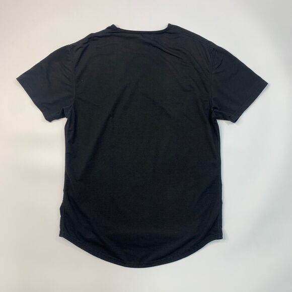 BYLT Shirt Men L Large Black Drop Cut Short Sleeve Crew Neck Muscle Athletic Fit - Picture 9 of 12